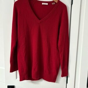 Equipment Vibrant Red Crew Neck Sweater